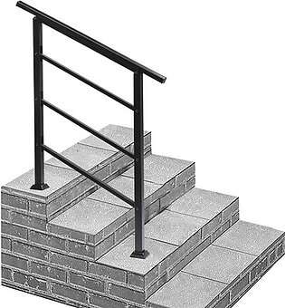 1- or 3-Step Adjustable Wrought Iron Handrail