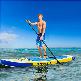 Blue & Yellow 11-Foot Inflatable Stand-up Paddle Board