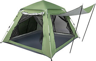 Spring Quick-Open 4-Person Camping Tent