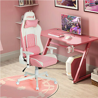 Ergonomic High-Back Swivel Gaming Chair with Headrest & Lumbar Support