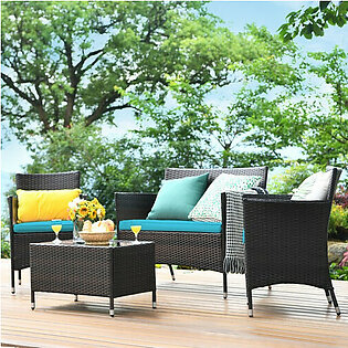 Rattan Outdoor 4-Piece Patio Furniture Set