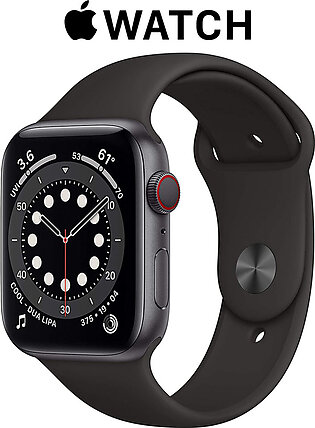 Apple Watch Series 6 (GPS + LTE) 44mm Space Gray with Black Sport Band