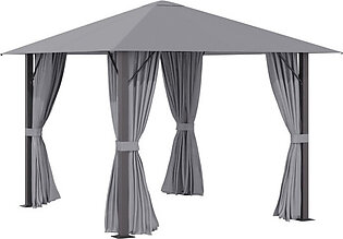 Outsunny® 10' x 10' Outdoor Patio Gazebo Canopy with Aluminum Frame