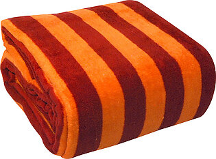 Luxury Orange Stripe Microplush Blanket
