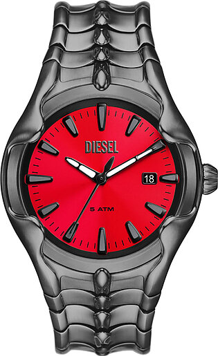 Vert three-hand date gunmetal stainless steel watch