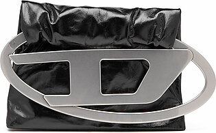 Big-D Pouch - Clutch bag in crinkled leather