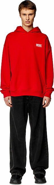 Oversized hoodie with logo patch