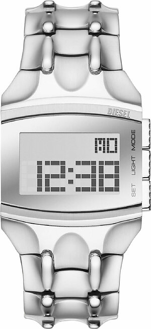 Croco Digital stainless steel watch