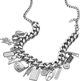 Stainless steel charm chain necklace