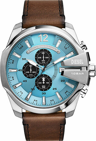 Mega Chief chronograph brown leather watch