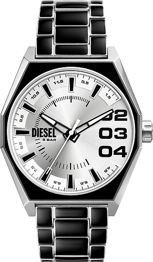 Scraper black enamel and stainless steel watch