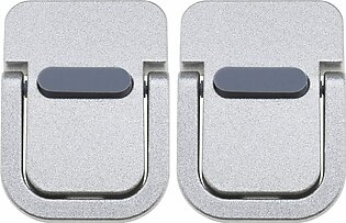 1 Pair Mini Laptop Stand Portable Keyboard Riser Ergonomic Lightweight Holder Mount Accessories for Desk Computer Keyboard Tablet Silver