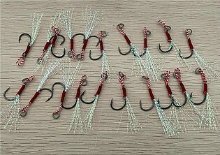【XIAOBUU】Sea Fishing Lures Feather Fish Lure Mackerel Feathers for Fishing Fishing Lures Sea Bass Shrimp Lures Fishing Saltwater，Hook Beads，Sea Fishing Rigs Beach Casting