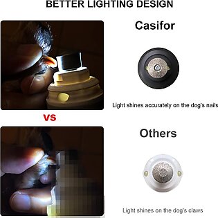 Casifor Dog Nail Grinder Pet Claw Trimmers with LED Light, 40DB Low Noise & Stepless Speed, Pet Clipper Electric Nail File for Large Medium Small Dogs and Cats (Large, Black & LED)