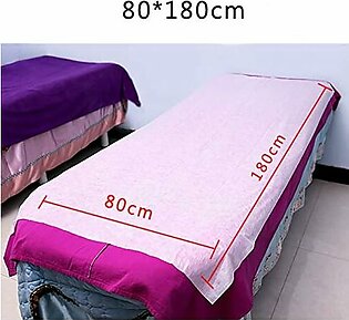 100 Pcs 80 * 180 cm Disposable Bed Sheet, Non-Woven Disposable Waterproof Fabric Thickened Sterile Hygienic Mat for Beauty Salon, Massage,Tattoo, Hotels, White