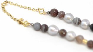 Pearl and Agate Beaded Necklace