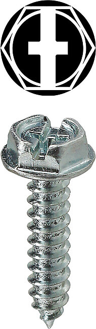 L.H. Dottie HWSMS103 #10 x 3'' Phillips/Slotted Hex Washer Head Sheet Metal Screw, 100 Pack