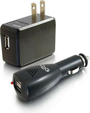 C2G 22330 AC & DC to USB Travel Charger Bundle