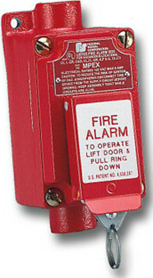 Federal Signal MPEX Red Explosion-Proof Fire Alarm Pull Station