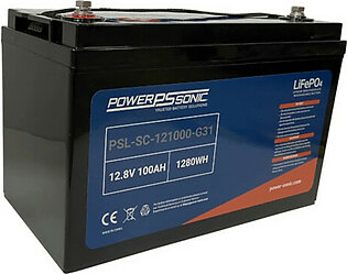 Power Sonic PSL-SC-121000-G31 M8 12.8V 100Ah Group 31 Lithium Battery