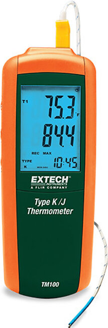 Extech TM100-NIST Type K/J Single Input Thermometer