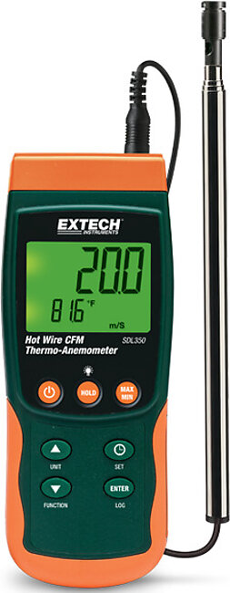 Extech SDL350-NIST Hot Wire CFM Thermo-Anemometer/Datalogger