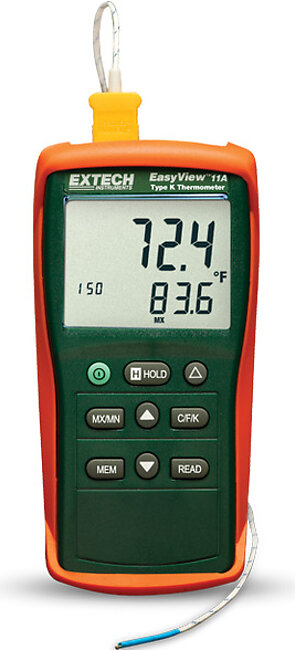 Extech EA11A-NIST EasyView™ Type K Single Input Thermometer