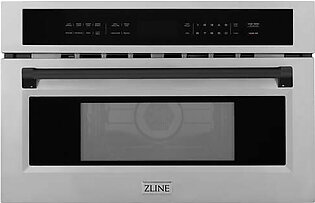ZLINE Autograph Edition 30 in. 1.6 cu ft. Built-in Convection Microwave Oven in Stainless Steel with Matte Black Accents (MWOZ-30-MB)