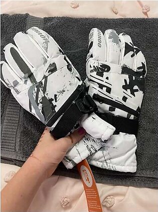 Winter Snowboard Ski Gloves PU Leather Non-slip Touch Screen Waterproof