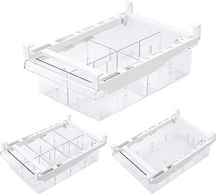 Refrigerator Drawer Compartment Organizer Transparent Fridge Storage Bin Containers For Pantry Freezer