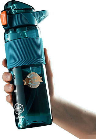 Water Bottle Tritan With Straw Eco-Friendly Durable Gym Fitness