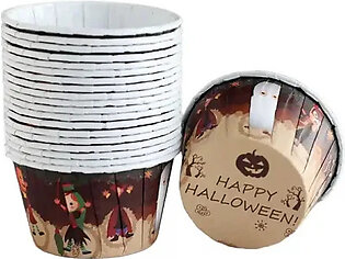 Halloween Muffin Rolled Cake Cup Party Decor Trick Or Treat 10 Pieces