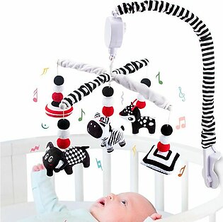 Baby Crib Mobile Black and White High Contrast Mobile Toy for Newborn Infants