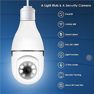 Light Bulb Camera PTZ 360 Rotate Full Color Night Vision Wireless Wi-Fi Camera