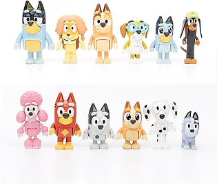 Bluey Playtime Anime Action Figure 12 Pieces