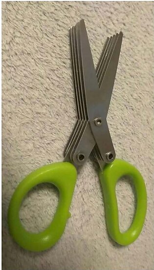 Kitchen Scissors Multi Layer – Multifunctional Stainless Steel Knives Scallion Cutter – 5 Layers