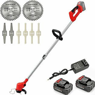 Electric Grass Trimmer with 3 Types Blades Garden Tools with 2 Li Battery