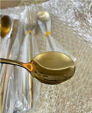 Dinner Set Tableware Knife Fork Spoon Cutlery Set – Gold
