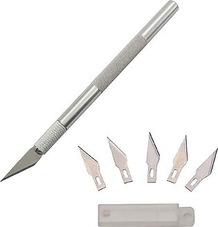 Metal Scalpel Knife Tools Kit Non-Slip for Paper Cut