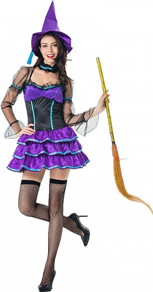 Purple Witch Costume Carnival Cosplay Halloween Costume