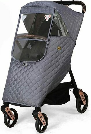 Raincoat for Baby Stroller – Universal Waterproof Winter Thicken Rain Cover Shield for Stroller – Gray