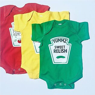 Baby Cute BodySuit Tomato Ketchup and Mustard Design