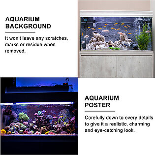 Aquarium Décor Background Adhesive Poster
