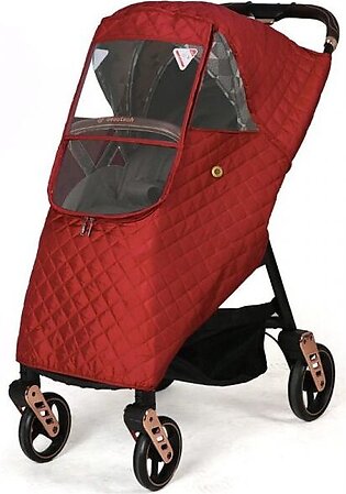 Raincoat for Baby Stroller – Universal Waterproof Winter Thicken Rain Cover Shield for Stroller – Red
