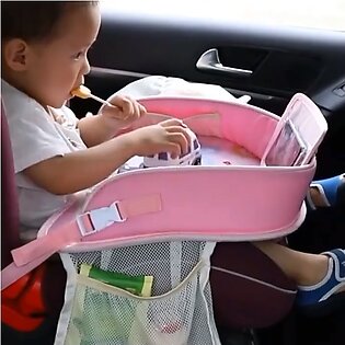 Kids Car Seat Tray Travel Baby Portable Plates with Storage