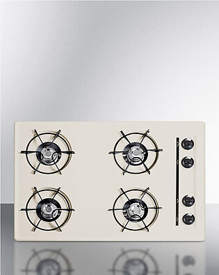 30' wide cooktop in bisque, with four burners and gas spark ignition; replaces STL053