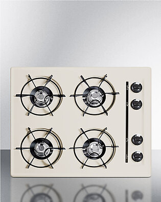 24' wide cooktop in bisque, with four burners and gas spark ignition; replaces STL033