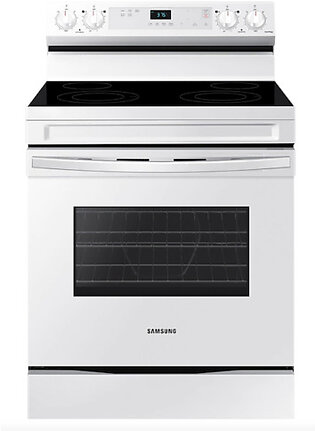 6.3 cu. ft. Smart Freestanding Electric Range with Steam Clean in White
