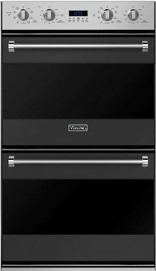 30"W. Double Electric Thermal-Convection Oven-Cast Black