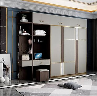 Modern Wardrobe With Dresser and Side Cabinet